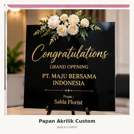 Papan Bunga Akrilik Galaxy Surabaya